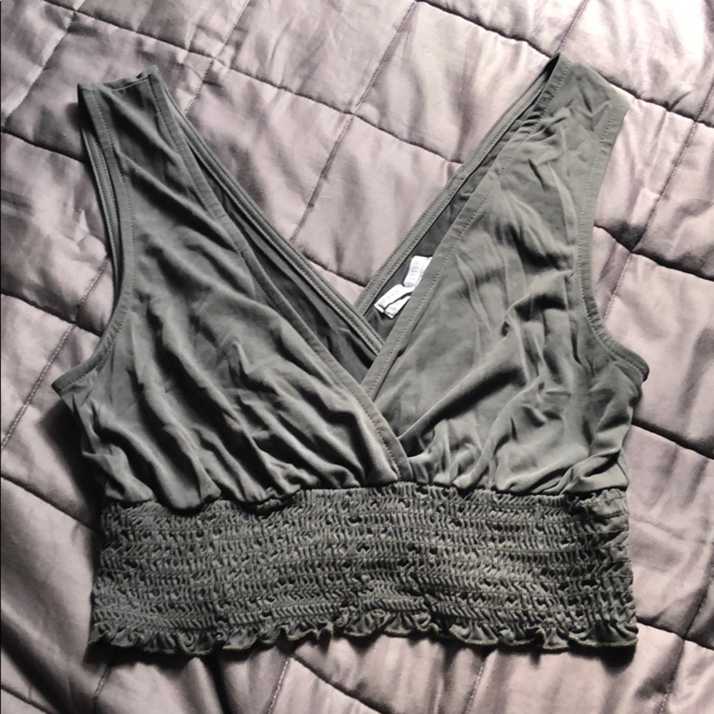 Urban Outfitters Smocked Crop Top